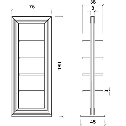 Jadore 2 Free Standing Display by Gamma & Bross Spa - GNB-GSJA005VE