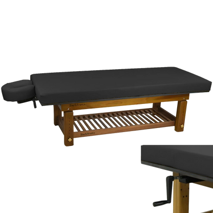 High-quality TouchAmerica Solterra teak massage table for salons
