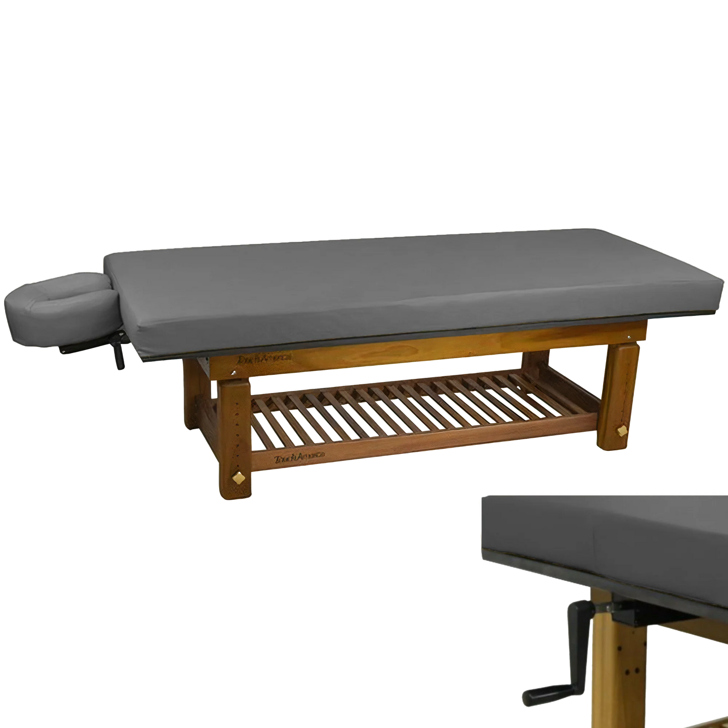 Professional Solterra teak massage table by TouchAmerica with ergonomic support