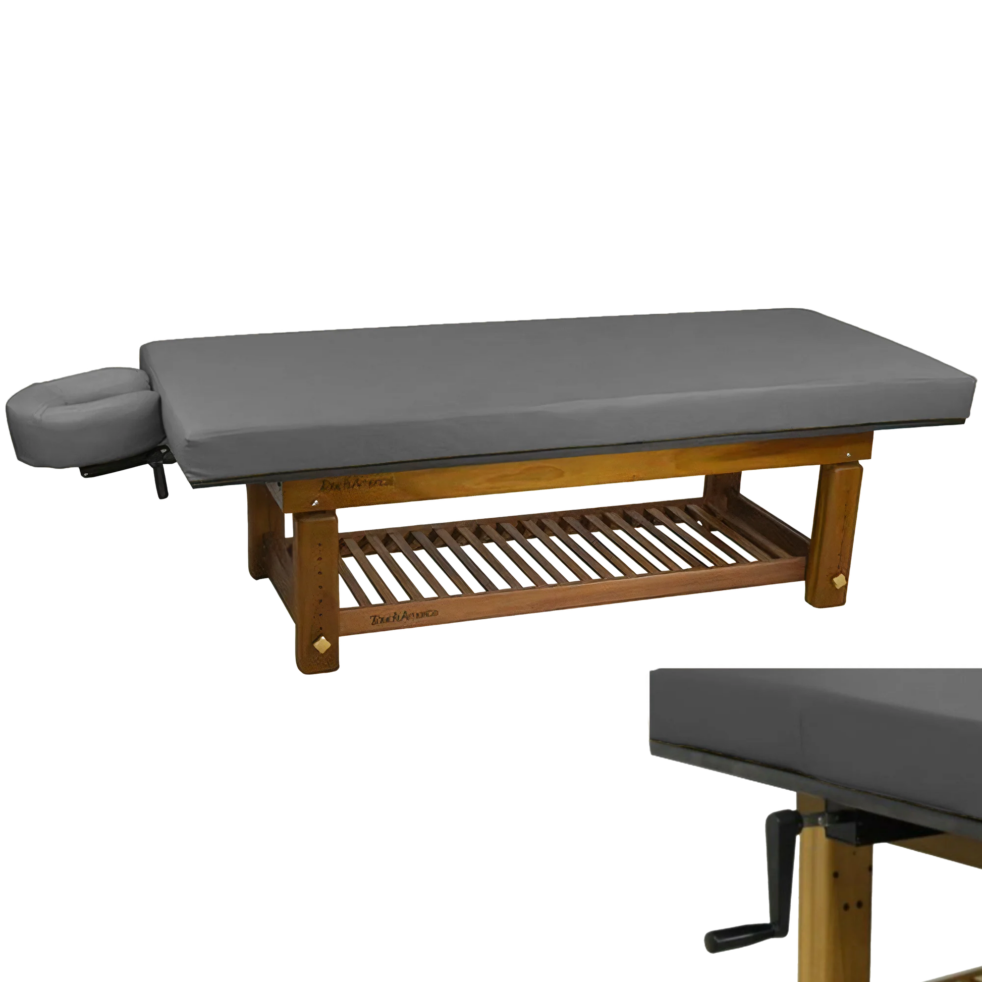 Professional Solterra teak massage table by TouchAmerica with ergonomic support