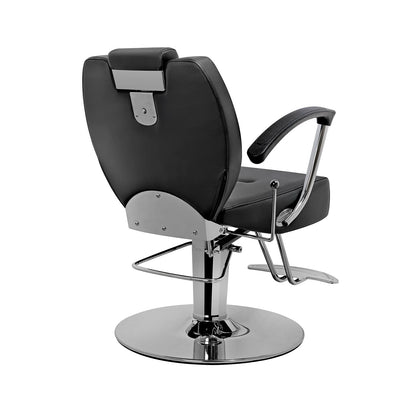 Professional AYC Herman All-Purpose Chair in black vinyl upholstery, ideal for salon and beauty treatments