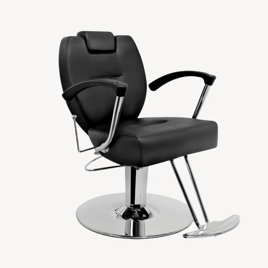 AYC Herman All-Purpose Chair with adjustable reclining back, hydraulic pump, and versatile salon design for spa, barber, and beauty services