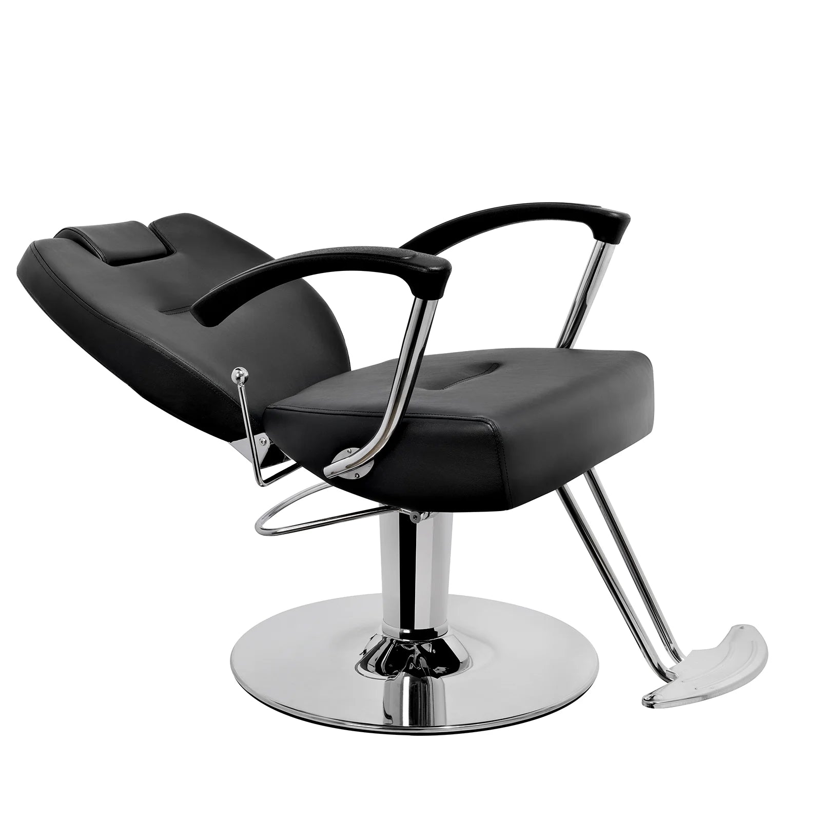 Professional AYC Herman All-Purpose Chair in black vinyl upholstery, ideal for salon and beauty treatments