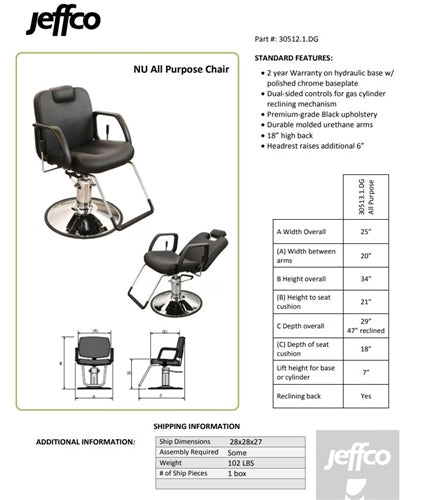 Jeffco Nu All-Purpose Chair - 30512