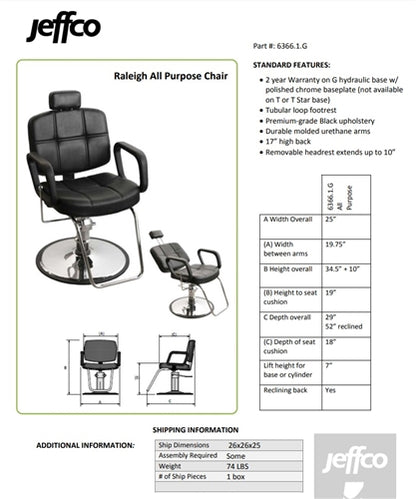 Jeffco Raleigh All-Purpose Chair - 6366