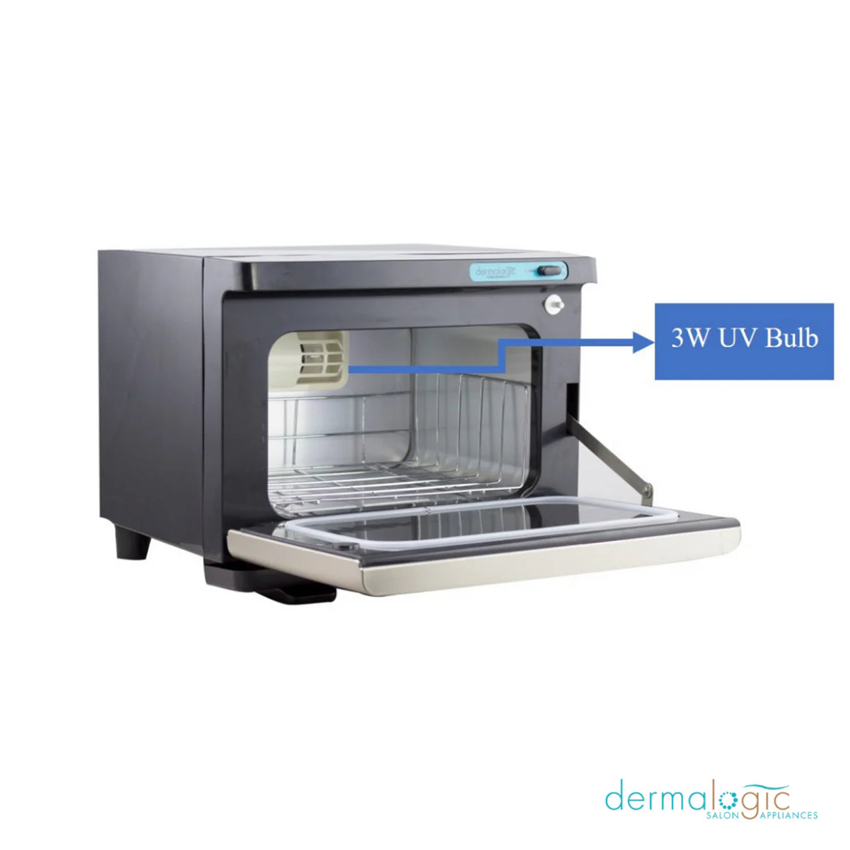 Compact stainless steel AYC Dermalogic 8L towel warmer for professional beauty salons