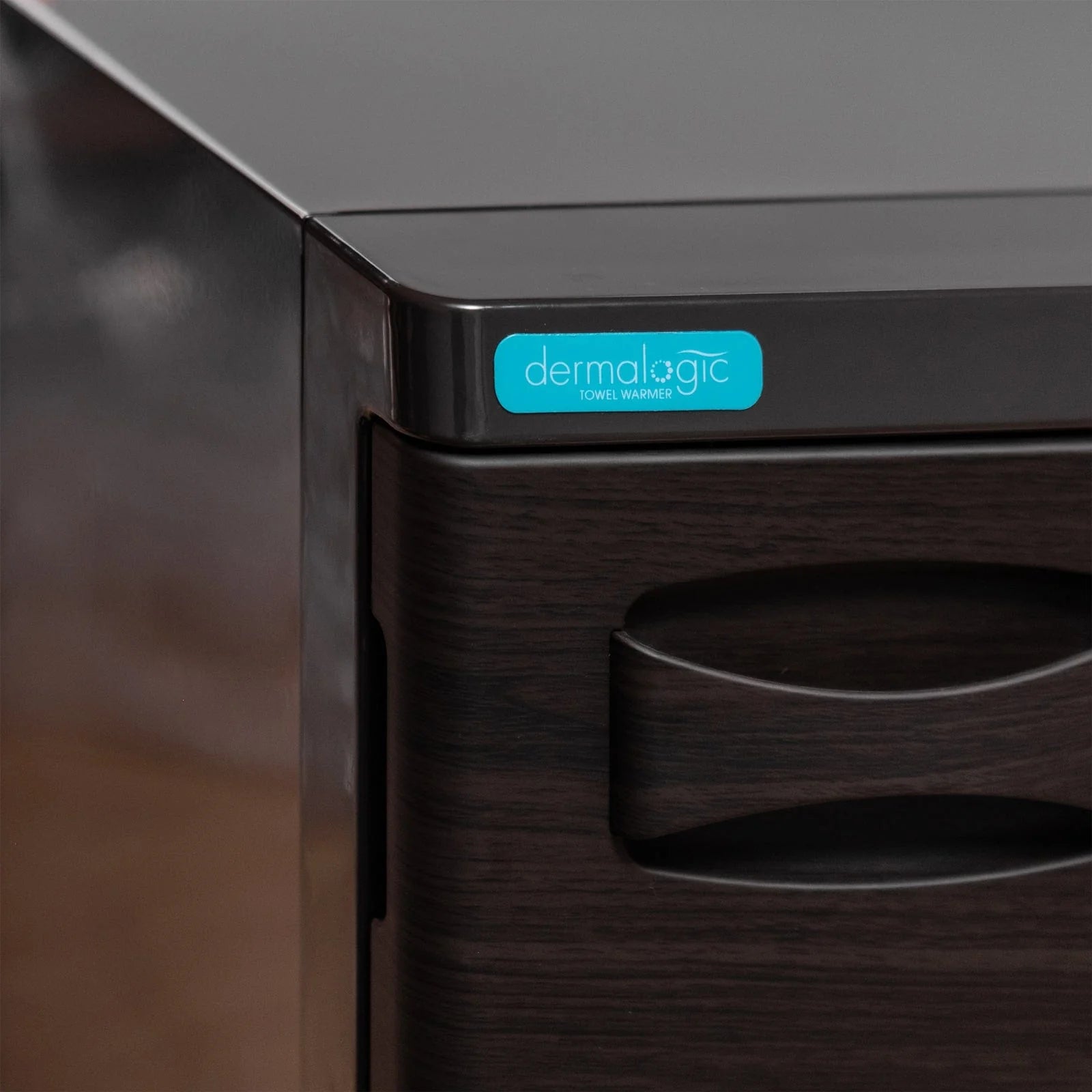 AYC Dermalogic Towel Warmer 20L Wood Grain – compact spa towel cabinet with stylish wood finish