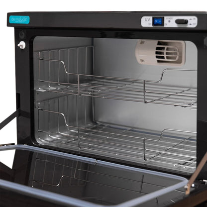 AYC Dermalogic Towel Warmer 20L Wood Grain – efficient hot towel cabinet for spa and wellness treatments