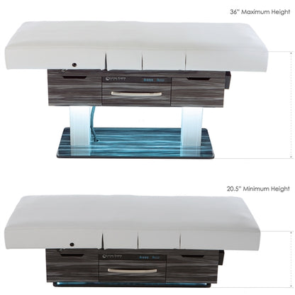 Living Earth Crafts Century Cityâ„¢ Dual-Pedestal Low-Range Treatment Table with Digital Warming Drawer