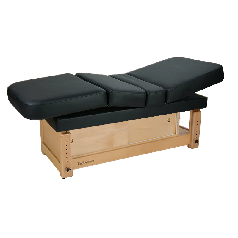 Durable TouchAmerica Multi-Pro stationary spa table with adjustable height and comfort padding