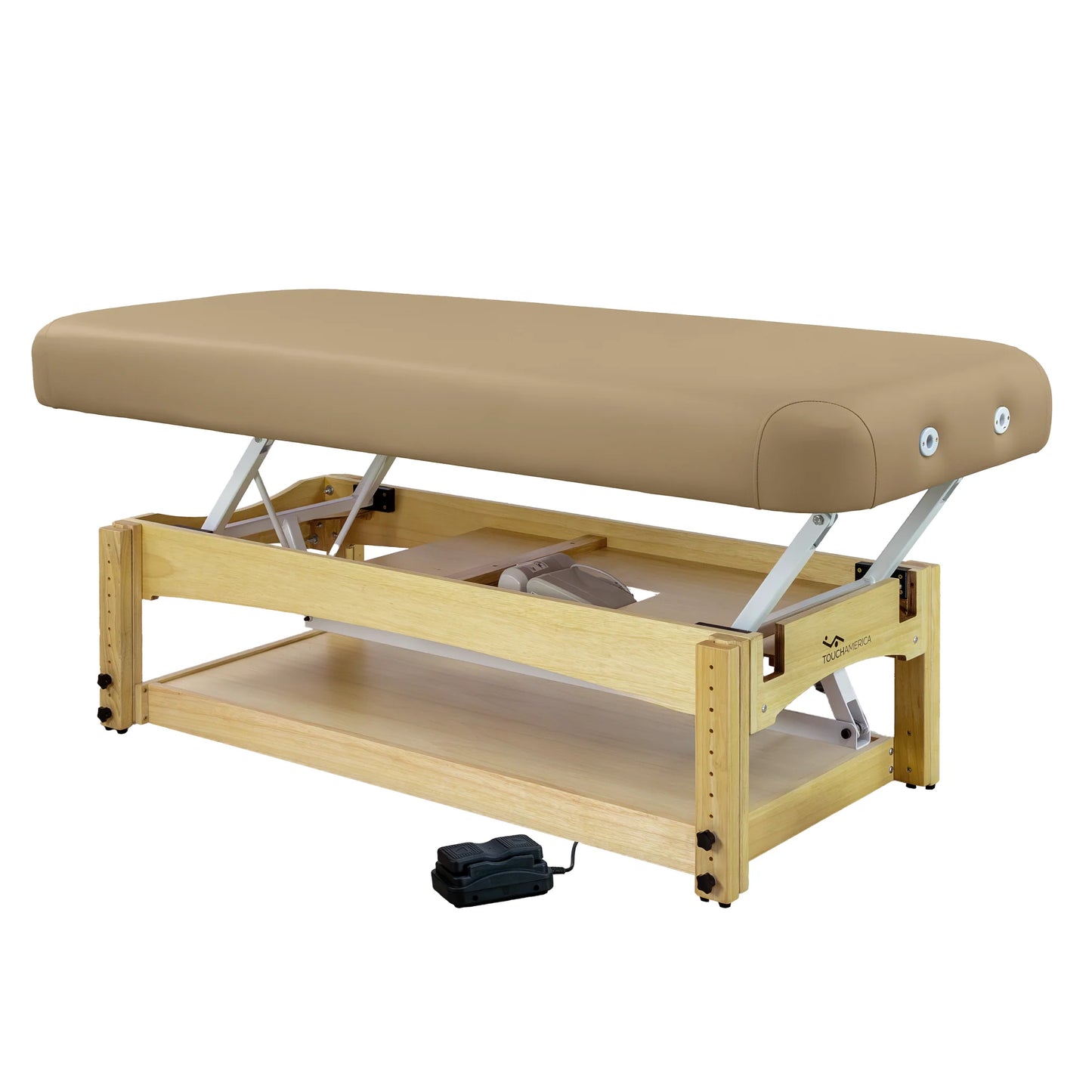 TouchAmerica Olympus Flat Top massage table with sleek design for spa and wellness centers