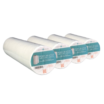 disposable bed cover roll perforated non woven 4 pack spa massage table