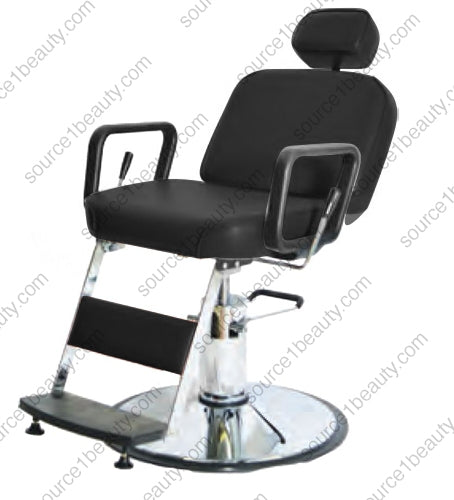 Pibbs 4391D Prince Hydraulic Barber Chair w/ 1608 Base