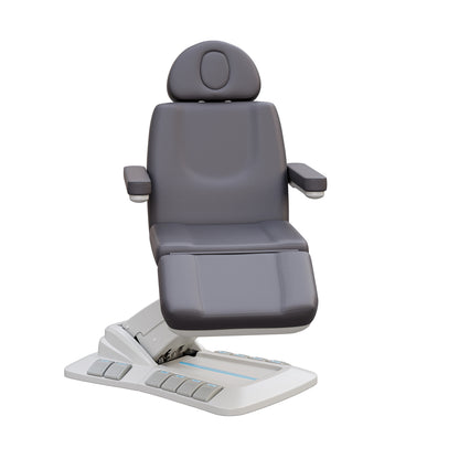 Spa Numa SERENITY DELUXE 4 Motor Electric Treatment Chair with Adjustable Height, Backrest, Leg Rest, and Tilt – Vegan Leather Medical Spa Chair with LED Controls and 240° Rotation
