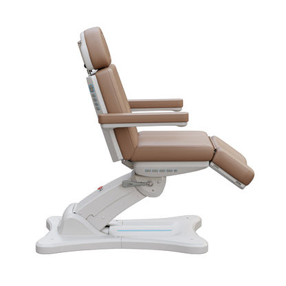 Spa Numa SERENITY 4 motor electric treatment chair with adjustable height, tilt, leg rest, LED controls, and 240-degree rotation for medical and esthetic procedures