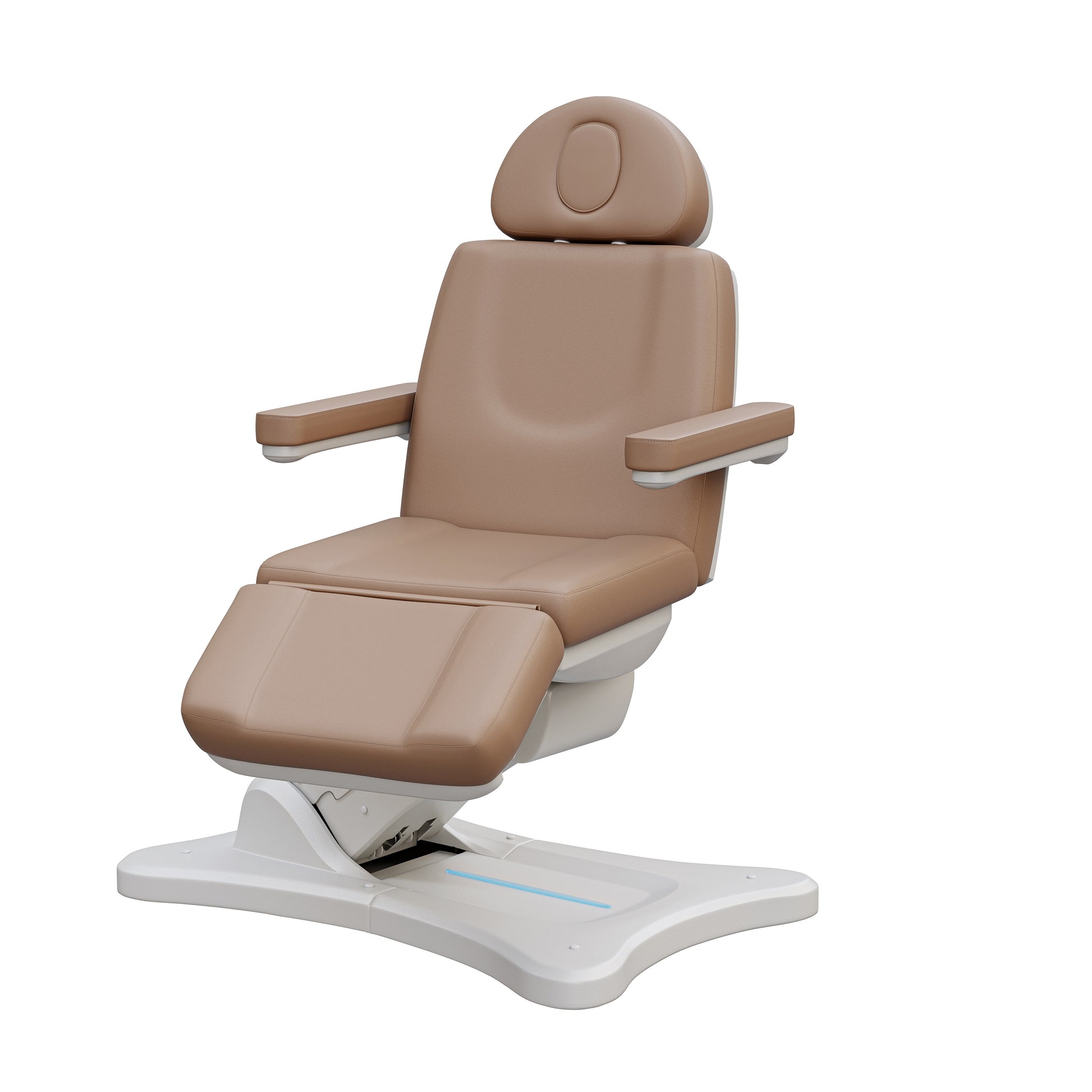 Spa Numa SERENITY 4 motor electric treatment chair with adjustable height, tilt, leg rest, LED controls, and 240-degree rotation for medical and esthetic procedures