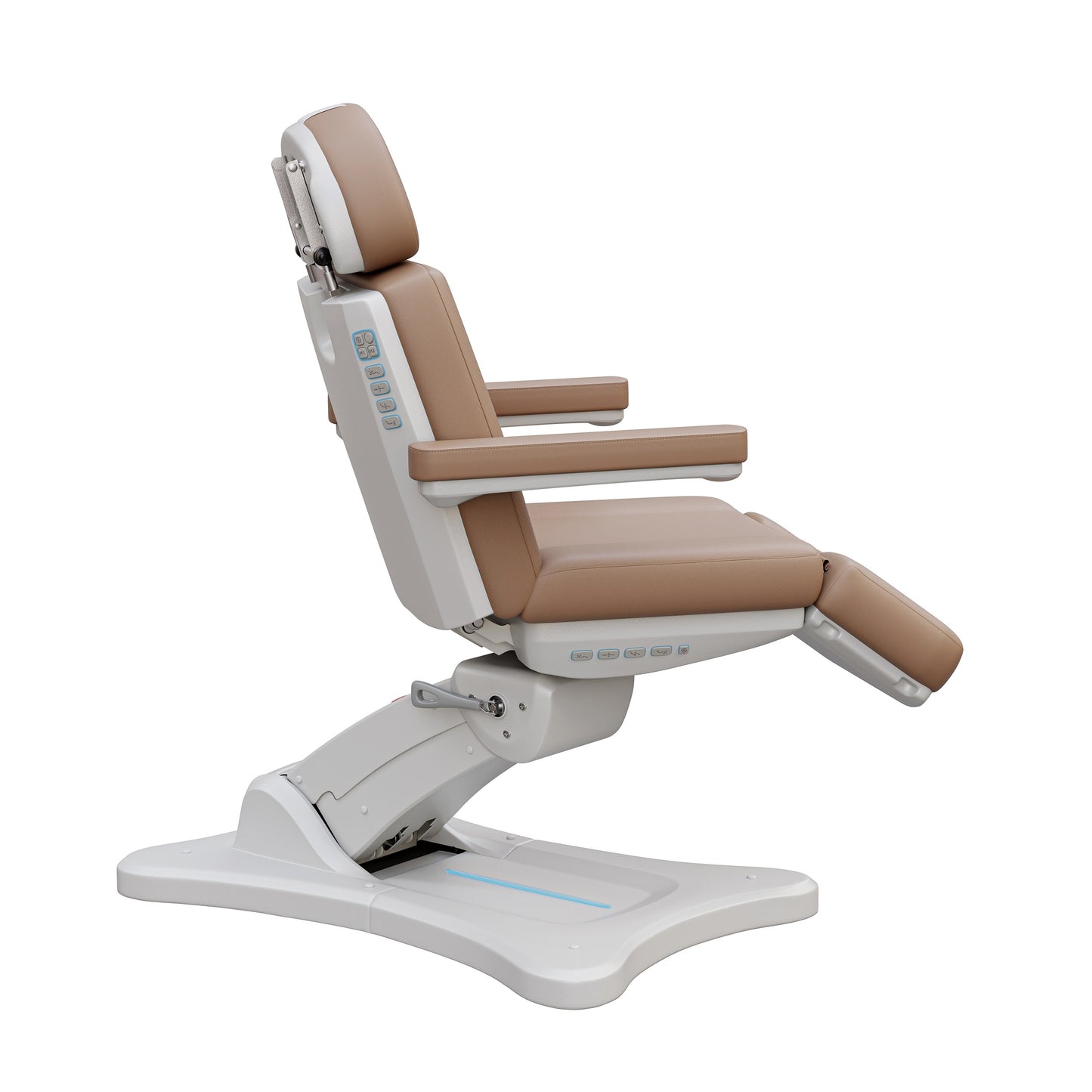 Spa Numa SERENITY 4 motor electric treatment chair with adjustable height, tilt, leg rest, LED controls, and 240-degree rotation for medical and esthetic procedures