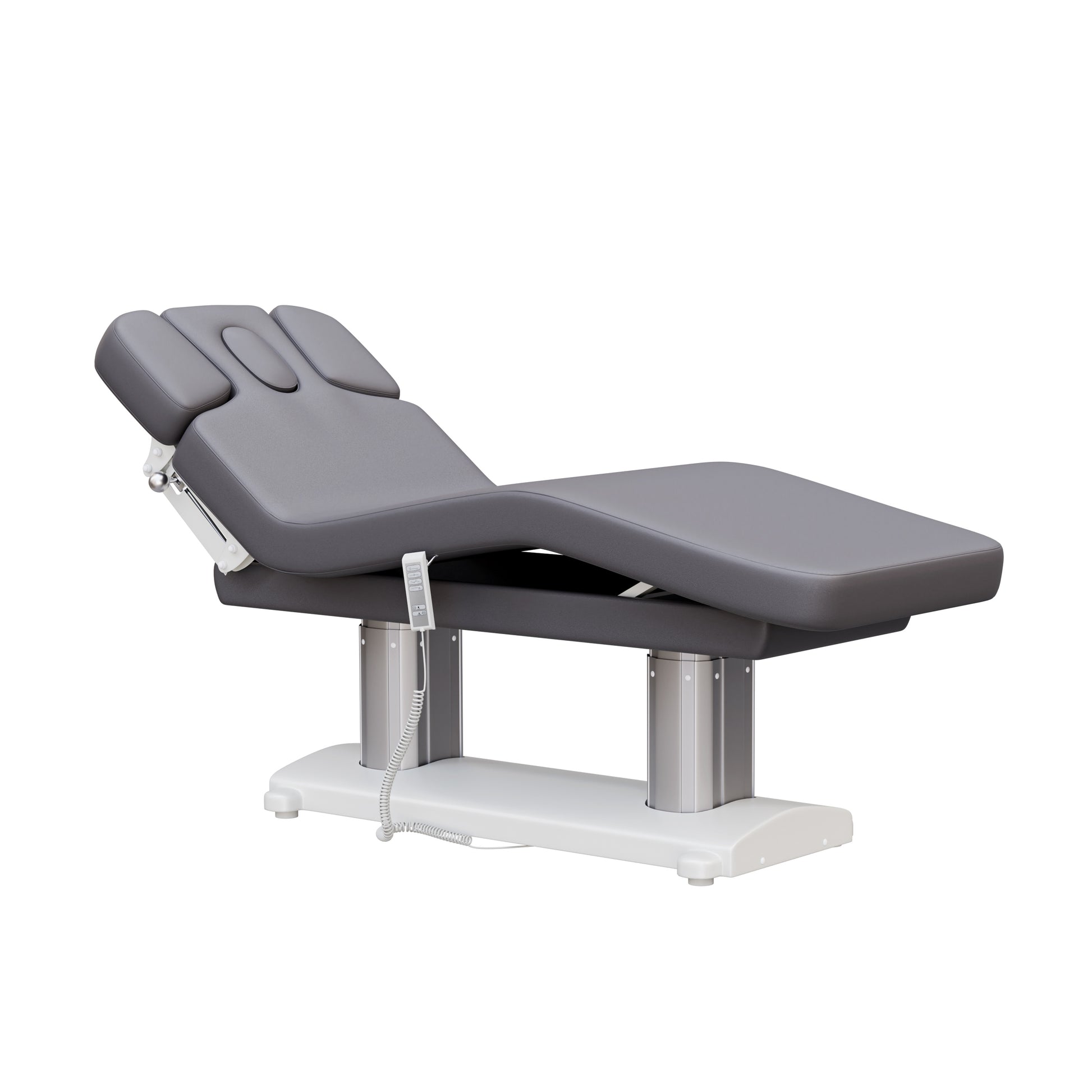 Spa Numa SOPHIE luxury 4 motor massage and facial table with extra-wide cushion, adjustable backrest and incline, removable head cushion with face hole, and massage armrests—perfect for premium spa and wellness treatments.