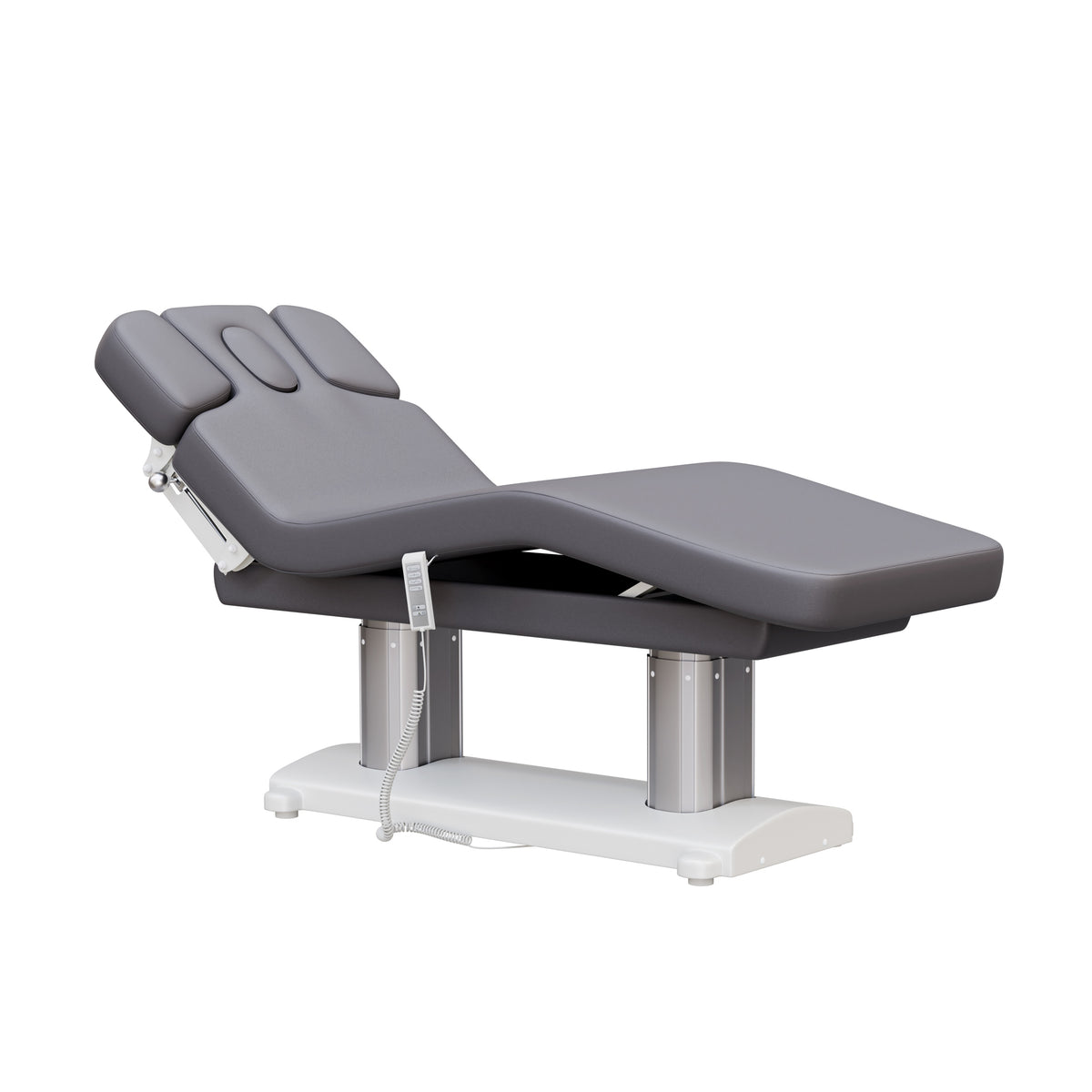 Spa Numa SOPHIE luxury 4 motor massage and facial table with extra-wide cushion, adjustable backrest and incline, removable head cushion with face hole, and massage armrests—perfect for premium spa and wellness treatments.