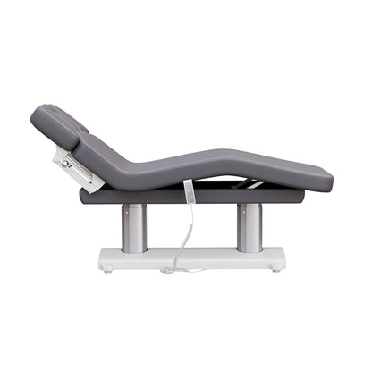 Spa Numa SOPHIE luxury 4 motor massage and facial table with extra-wide cushion, adjustable backrest and incline, removable head cushion with face hole, and massage armrests—perfect for premium spa and wellness treatments.