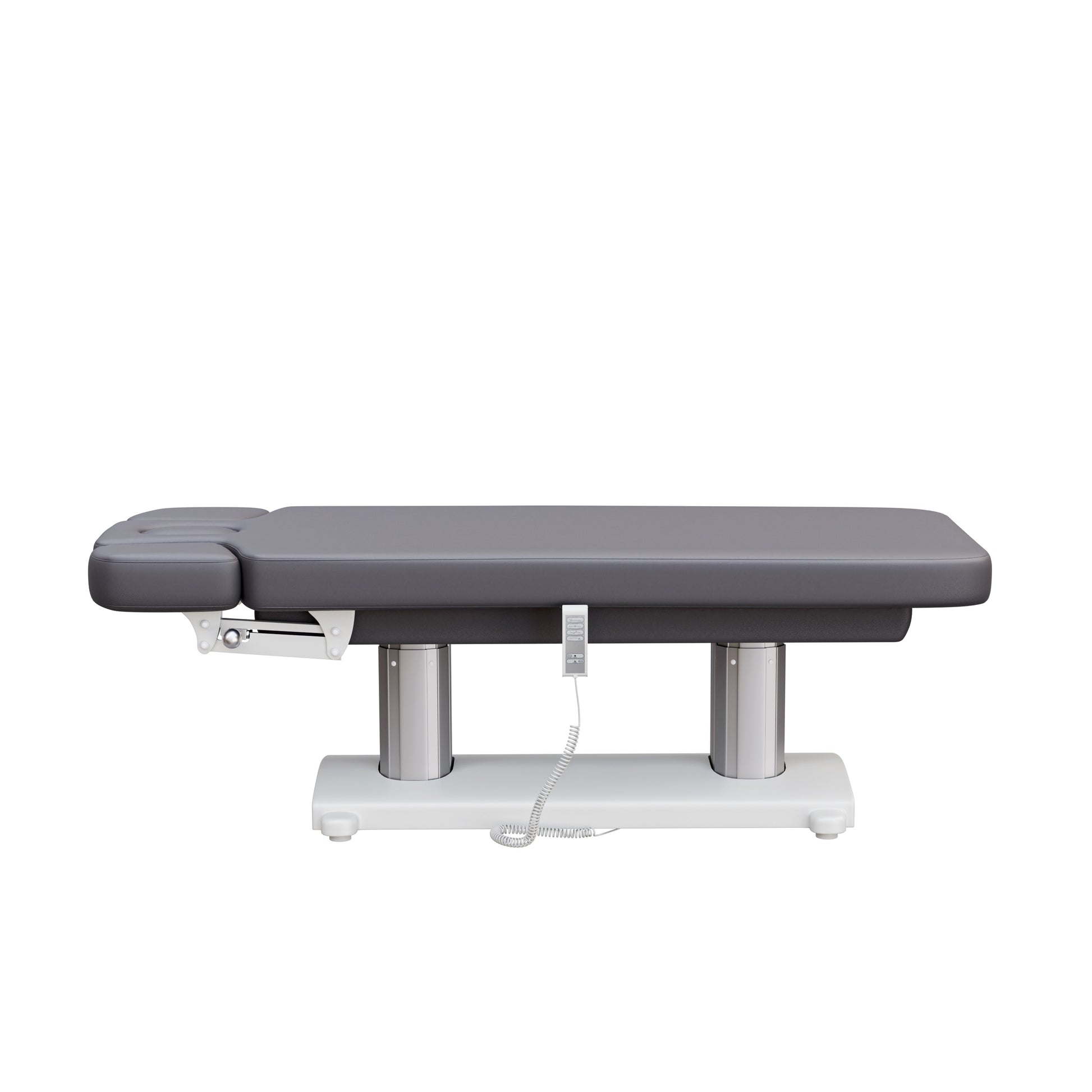 Spa Numa SOPHIE luxury 4 motor massage and facial table with extra-wide cushion, adjustable backrest and incline, removable head cushion with face hole, and massage armrests—perfect for premium spa and wellness treatments.