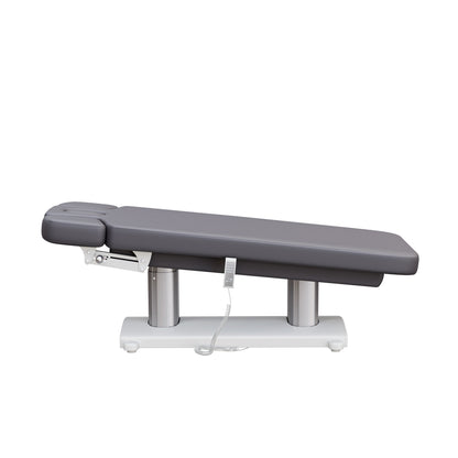 Spa Numa SOPHIE luxury 4 motor massage and facial table with extra-wide cushion, adjustable backrest and incline, removable head cushion with face hole, and massage armrests—perfect for premium spa and wellness treatments.