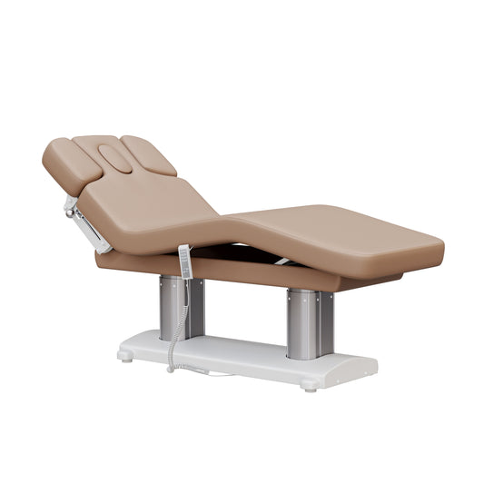 Spa Numa SOPHIE luxury 4 motor spa massage table with wide cushioned surface, adjustable height and incline, facial hole, and massage armrests—ideal for high-end spa, facial, and body treatments.