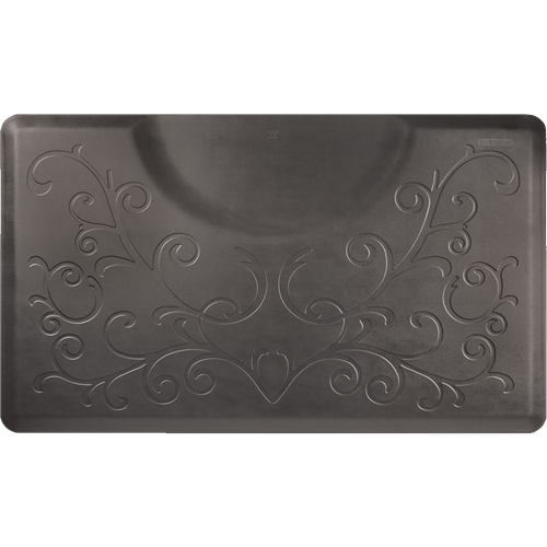Bella - Decorative 3' x 5' 3/4'' Dye Washed Rectangle Anti-Fatigue Mat - SS3050R75BSL