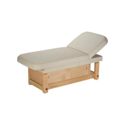 Durable stationary treatment table for wellness centers and spas