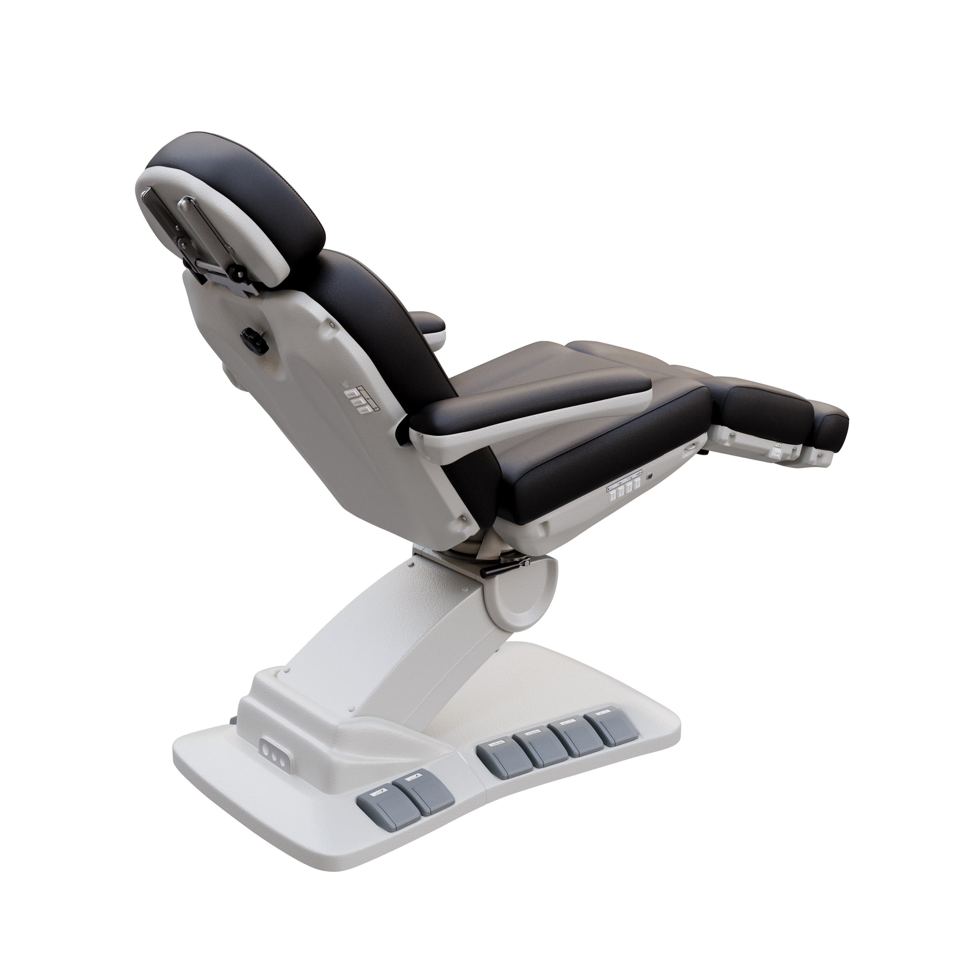 SPA NUMA Swivel Deluxe 4 Motor Electric Treatment Chair for esthetic procedures, medical exams, and fat-reduction treatments – fully adjustable with 120° rotation, vegan leather, facial hole, reversible armrests, and built-in foot pedal controls.
