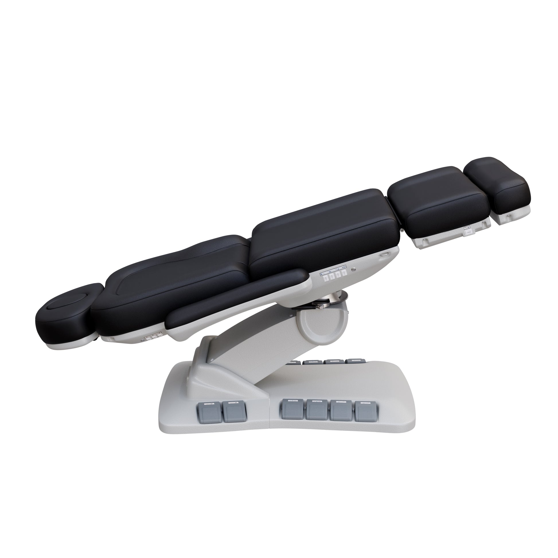 SPA NUMA Swivel Deluxe 4 Motor Electric Treatment Chair for esthetic procedures, medical exams, and fat-reduction treatments – fully adjustable with 120° rotation, vegan leather, facial hole, reversible armrests, and built-in foot pedal controls.