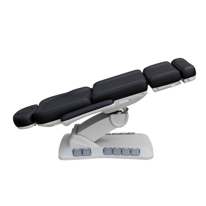 SPA NUMA Swivel Deluxe 4 Motor Electric Treatment Chair for esthetic procedures, medical exams, and fat-reduction treatments – fully adjustable with 120° rotation, vegan leather, facial hole, reversible armrests, and built-in foot pedal controls.