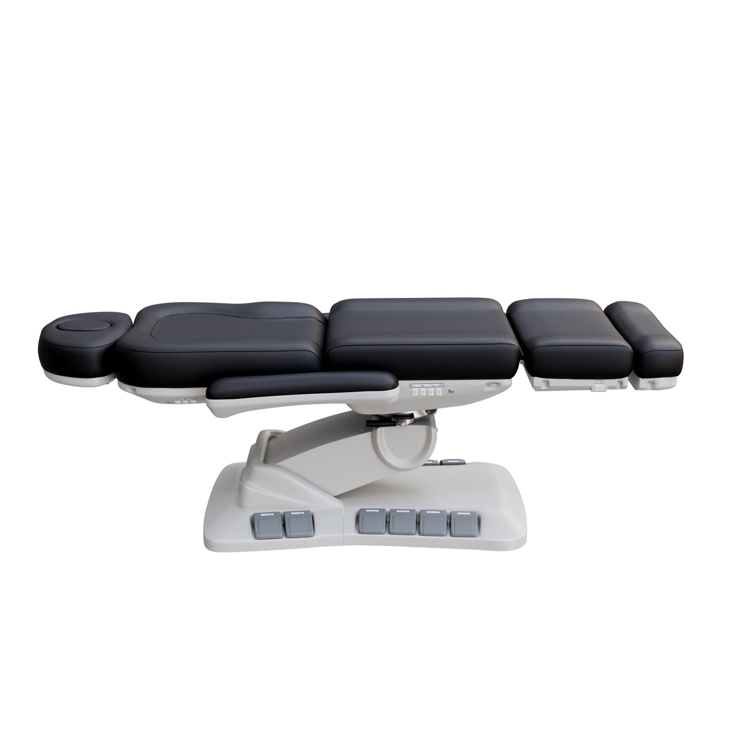 SPA NUMA Swivel Deluxe 4 Motor Electric Treatment Chair for esthetic procedures, medical exams, and fat-reduction treatments – fully adjustable with 120° rotation, vegan leather, facial hole, reversible armrests, and built-in foot pedal controls.