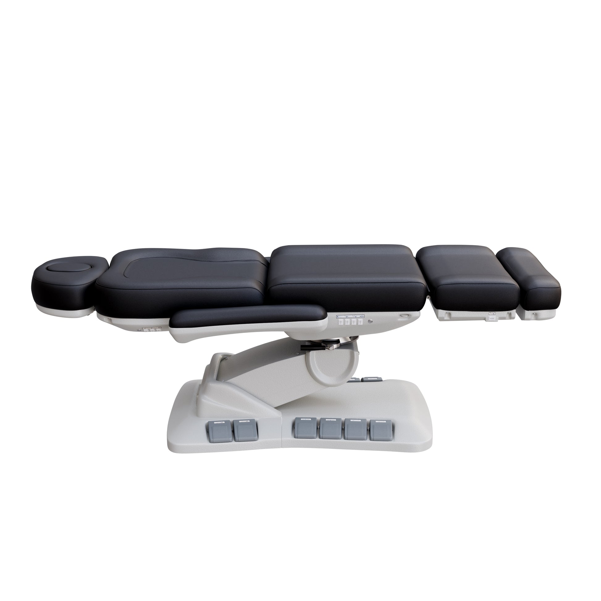 SPA NUMA Swivel Deluxe 4 Motor Electric Treatment Chair for esthetic procedures, medical exams, and fat-reduction treatments – fully adjustable with 120° rotation, vegan leather, facial hole, reversible armrests, and built-in foot pedal controls.