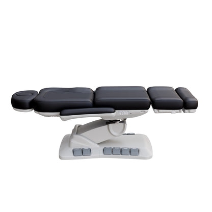 SPA NUMA Swivel Deluxe 4 Motor Electric Treatment Chair for esthetic procedures, medical exams, and fat-reduction treatments – fully adjustable with 120° rotation, vegan leather, facial hole, reversible armrests, and built-in foot pedal controls.