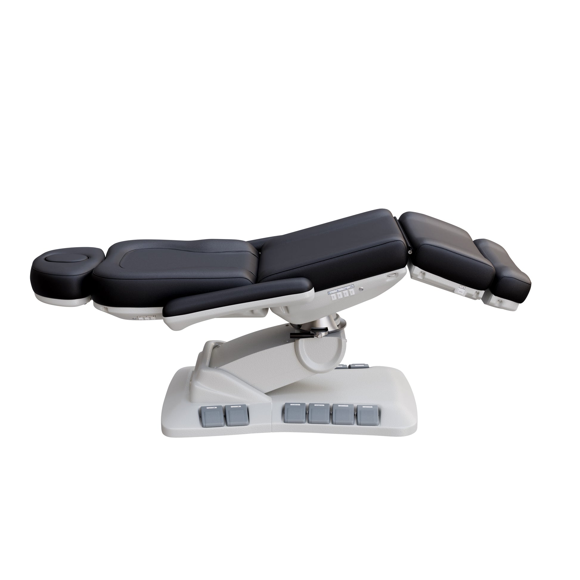 SPA NUMA Swivel Deluxe 4 Motor Electric Treatment Chair for esthetic procedures, medical exams, and fat-reduction treatments – fully adjustable with 120° rotation, vegan leather, facial hole, reversible armrests, and built-in foot pedal controls.