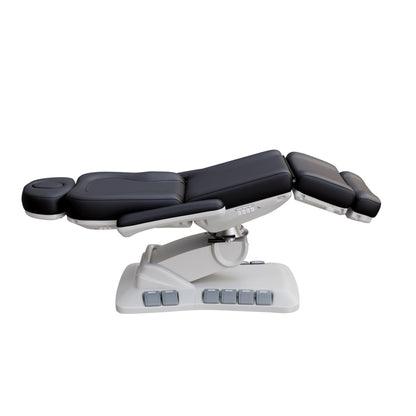 SPA NUMA Swivel Deluxe 4 Motor Electric Treatment Chair for esthetic procedures, medical exams, and fat-reduction treatments – fully adjustable with 120° rotation, vegan leather, facial hole, reversible armrests, and built-in foot pedal controls.