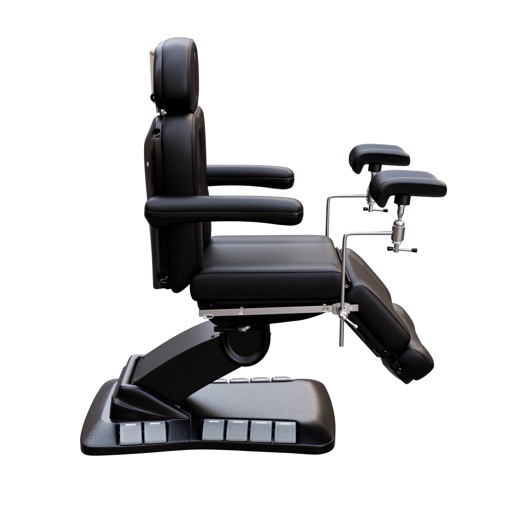 SPA NUMA OB-GYN Swivel Deluxe 4 Motor Electric Treatment Chair with stirrups – medical exam chair for gynecology, outpatient surgery, and aesthetic procedures, featuring 120° rotation, vegan leather upholstery, adjustable height and backrest.