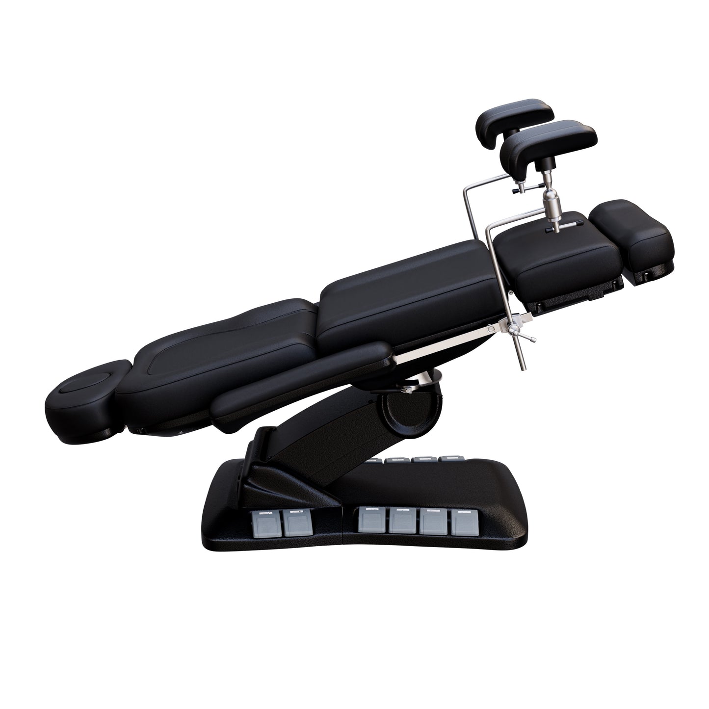 SPA NUMA OB-GYN Swivel Deluxe 4 Motor Electric Treatment Chair with stirrups – medical exam chair for gynecology, outpatient surgery, and aesthetic procedures, featuring 120° rotation, vegan leather upholstery, adjustable height and backrest.