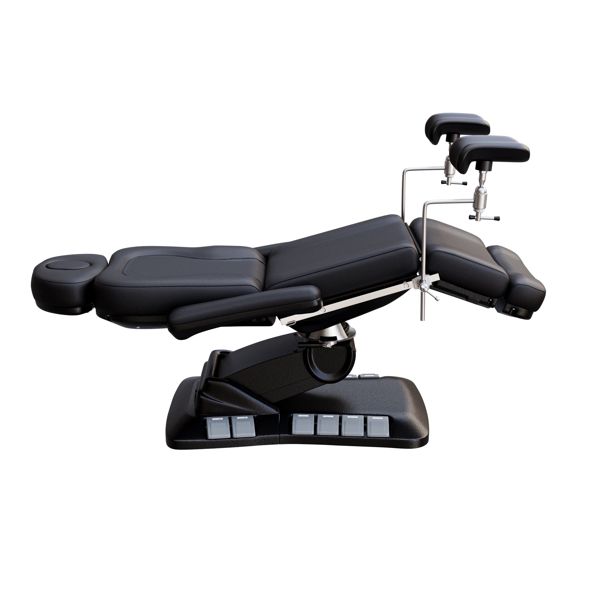 SPA NUMA OB-GYN Swivel Deluxe 4 Motor Electric Treatment Chair with stirrups – medical exam chair for gynecology, outpatient surgery, and aesthetic procedures, featuring 120° rotation, vegan leather upholstery, adjustable height and backrest.