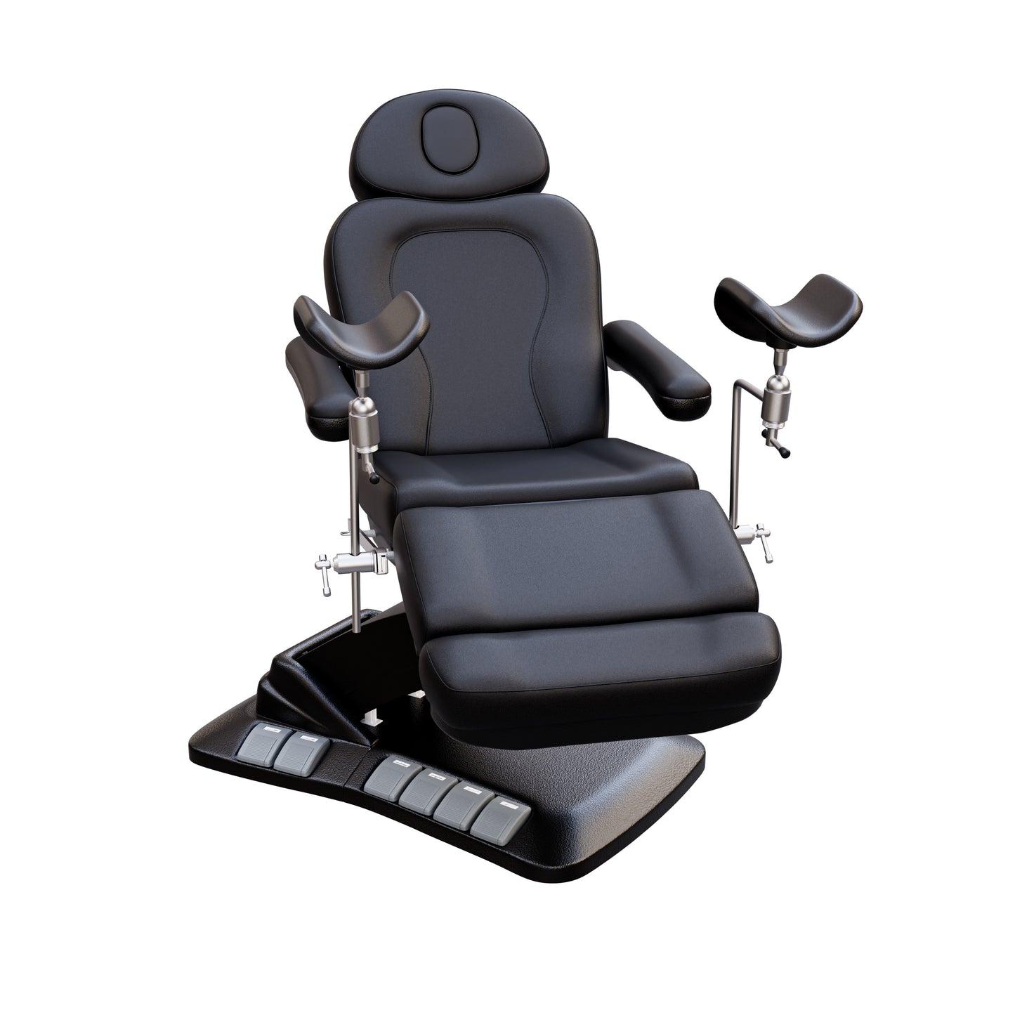 SPA NUMA OB-GYN Swivel Deluxe 4 Motor Electric Treatment Chair with stirrups – medical exam chair for gynecology, outpatient surgery, and aesthetic procedures, featuring 120° rotation, vegan leather upholstery, adjustable height and backrest.