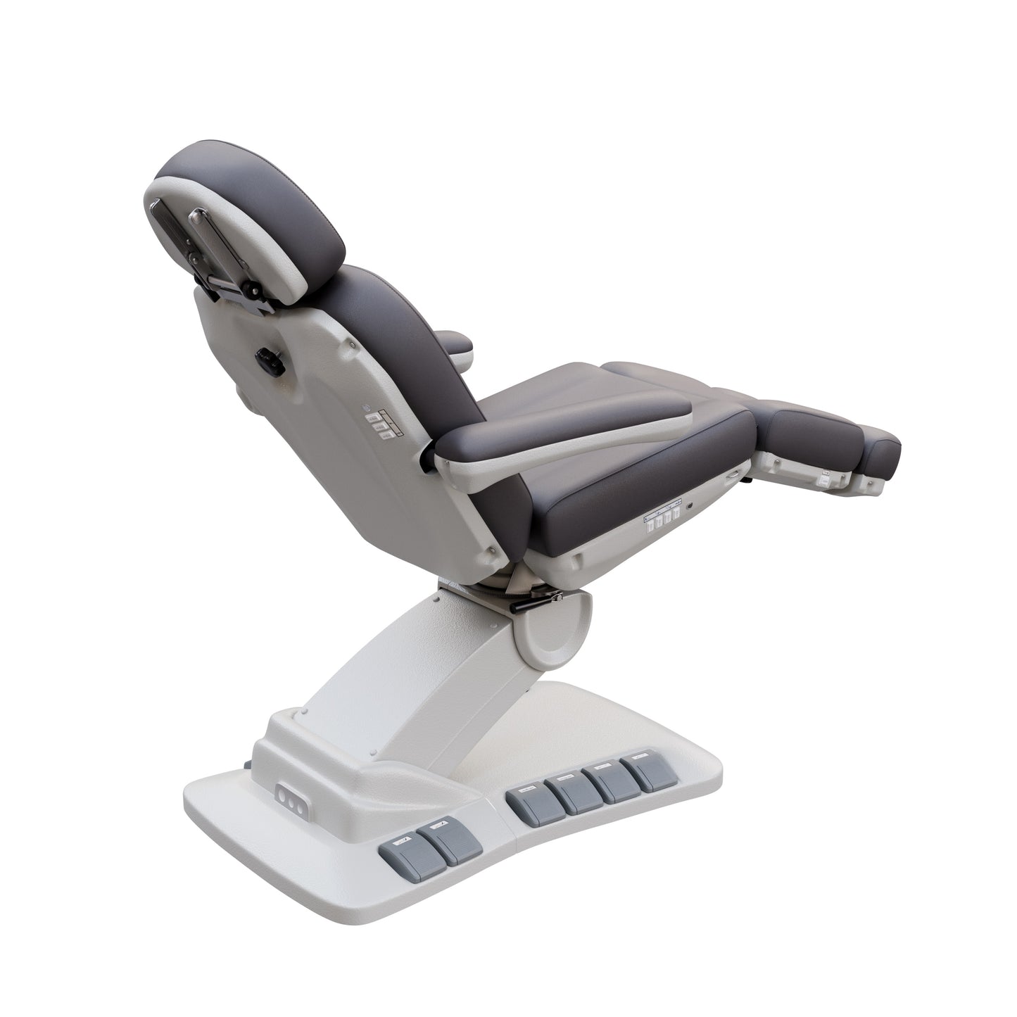 SPA NUMA Swivel Deluxe 4 Motor Electric Treatment Chair with 120° rotation, adjustable height, backrest, leg-rest, and tilt – premium medical spa chair for esthetic treatments, surgeries, and fat-reduction procedures with facial hole, foot pedals, and vegan leather upholstery.