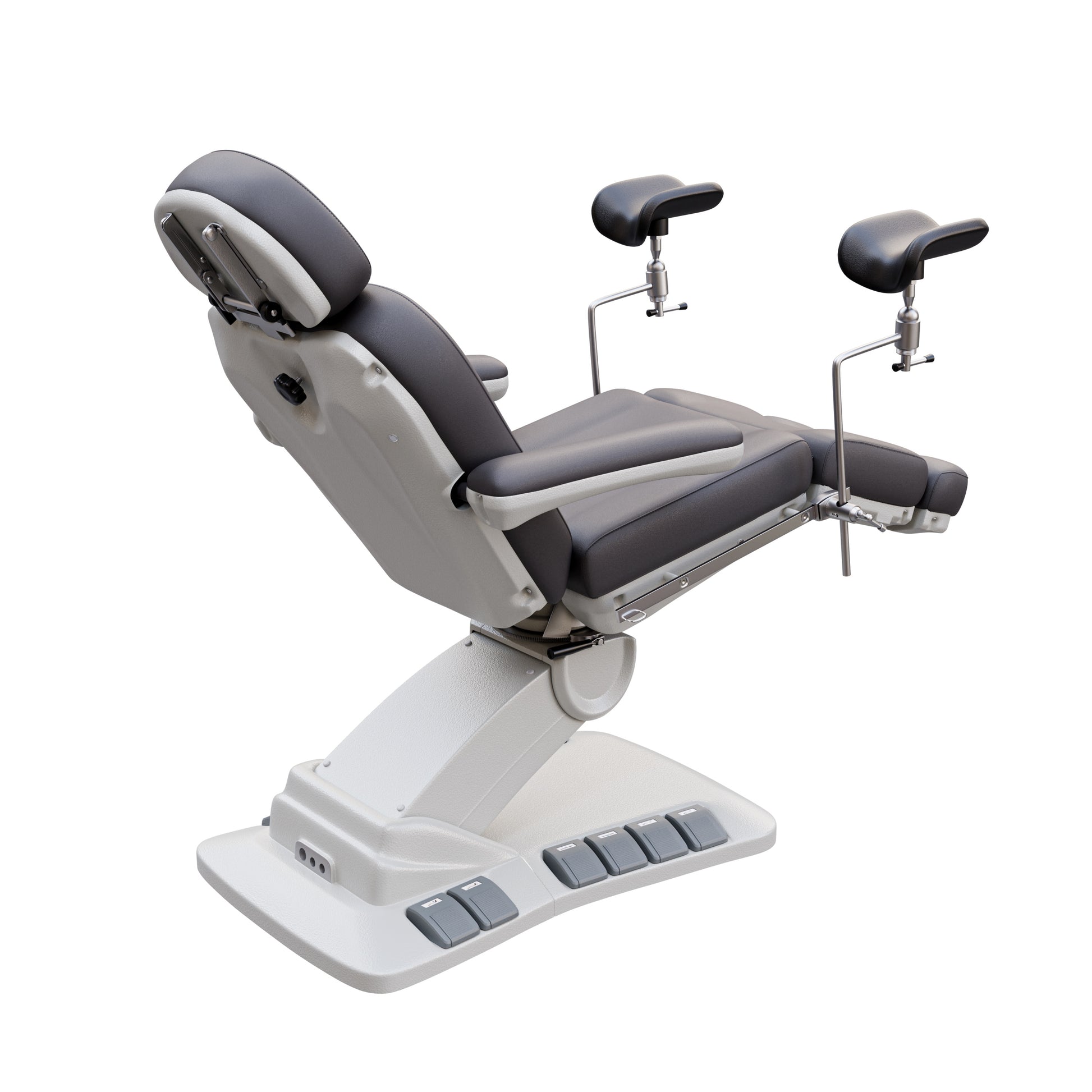 SPA NUMA OB-GYN Swivel Deluxe electric treatment chair with stirrups, 4 motors, 120-degree rotation, vegan leather, for gynecology and outpatient procedures.