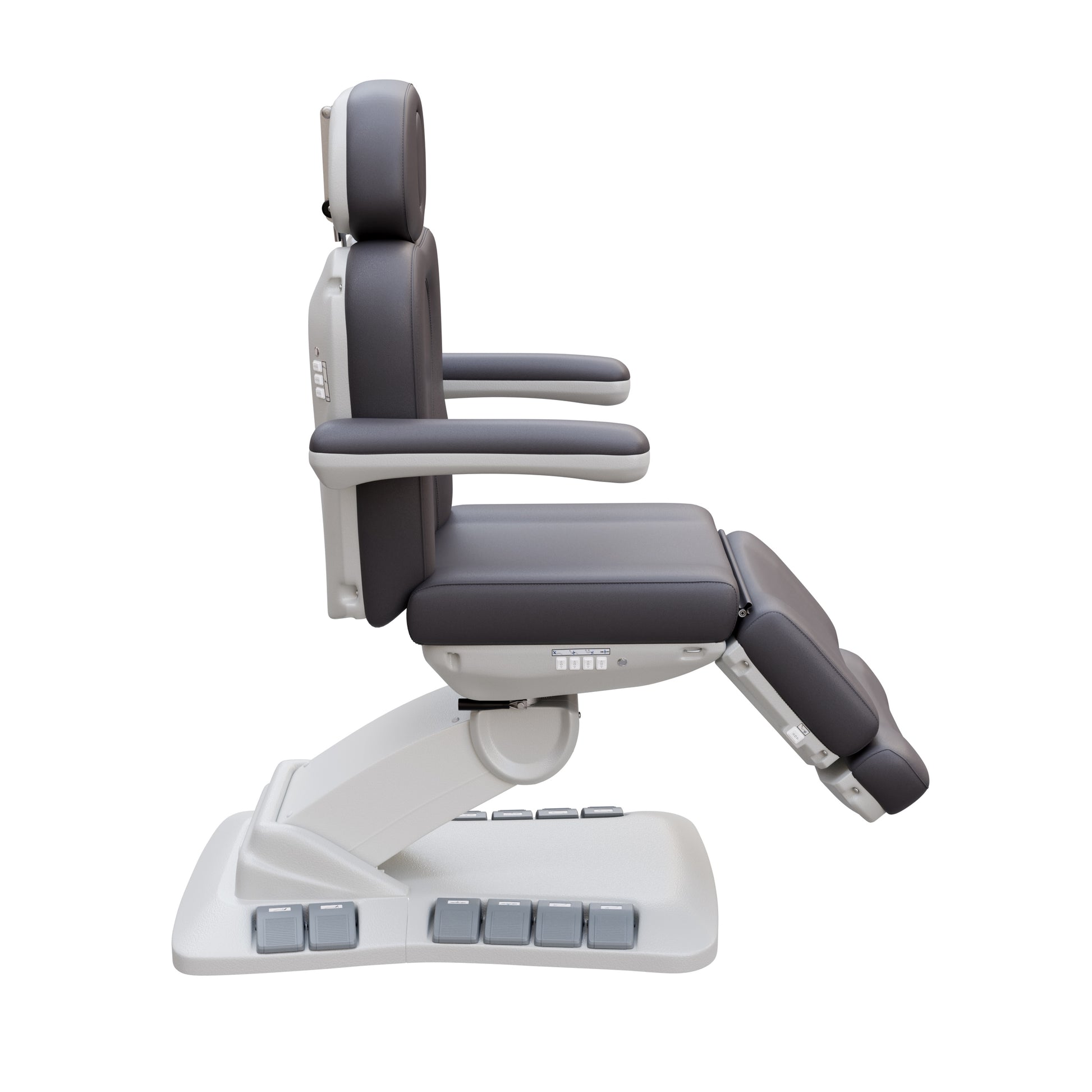SPA NUMA Swivel Deluxe 4 Motor Electric Treatment Chair with 120° rotation, adjustable height, backrest, leg-rest, and tilt – premium medical spa chair for esthetic treatments, surgeries, and fat-reduction procedures with facial hole, foot pedals, and vegan leather upholstery.