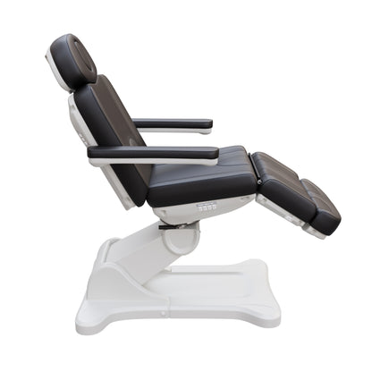 Spa Numa SWIVEL fully electric 4-motor medical treatment chair with 240° rotation, vegan leather upholstery, facial port, Trendelenburg positioning, and ergonomic design for esthetic, surgical, and outpatient procedures.
