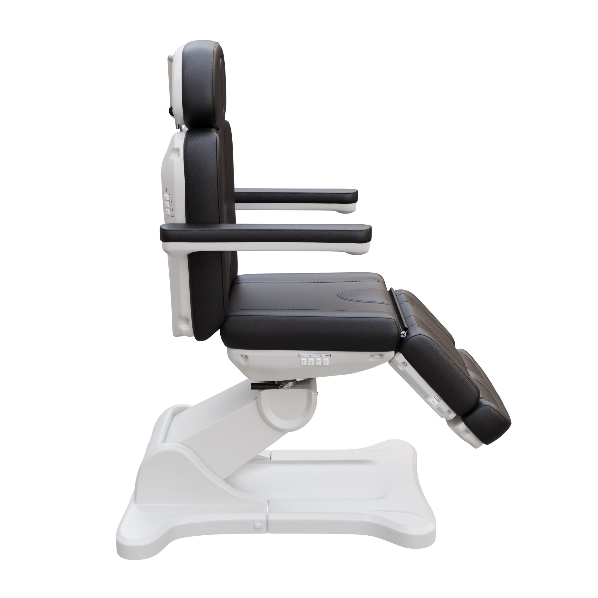 Spa Numa SWIVEL fully electric 4-motor medical treatment chair with 240° rotation, vegan leather upholstery, facial port, Trendelenburg positioning, and ergonomic design for esthetic, surgical, and outpatient procedures.