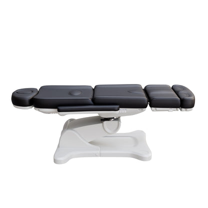 Spa Numa SWIVEL fully electric 4-motor medical treatment chair with 240° rotation, vegan leather upholstery, facial port, Trendelenburg positioning, and ergonomic design for esthetic, surgical, and outpatient procedures.