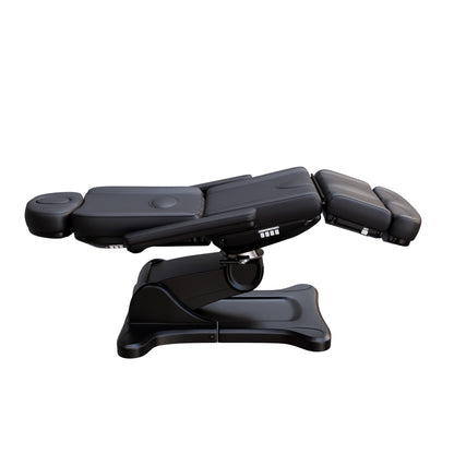 Spa Numa SWIVEL fully electric treatment chair with 4 motors, 240-degree rotation, vegan leather upholstery, extendable headrest and footrest, reversible armrests, and Trendelenburg position for medical, esthetic, and surgical procedures.