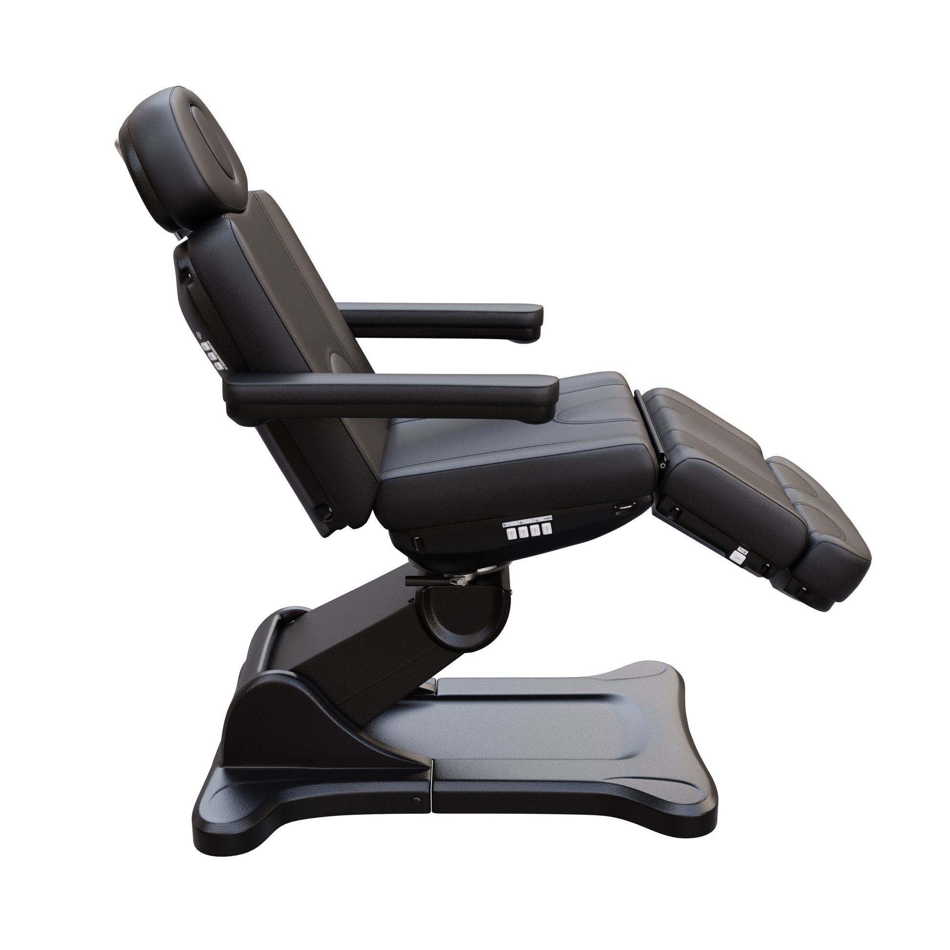 Spa Numa SWIVEL fully electric treatment chair with 4 motors, 240-degree rotation, vegan leather upholstery, extendable headrest and footrest, reversible armrests, and Trendelenburg position for medical, esthetic, and surgical procedures.