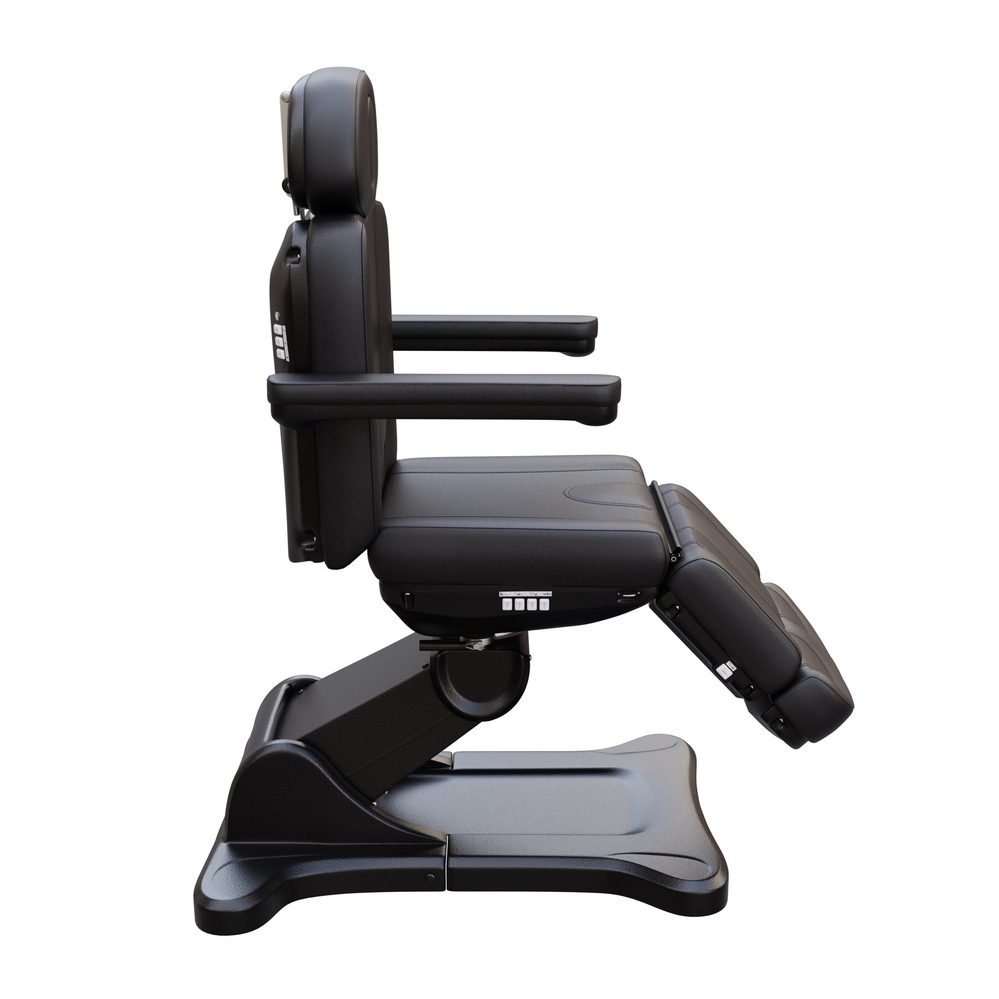 Spa Numa SWIVEL fully electric treatment chair with 4 motors, 240-degree rotation, vegan leather upholstery, extendable headrest and footrest, reversible armrests, and Trendelenburg position for medical, esthetic, and surgical procedures.